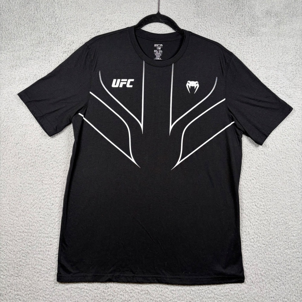 UFC Venum Fight Night 2.0 Mens Graphic Training T-Shirt Black Size M MMA